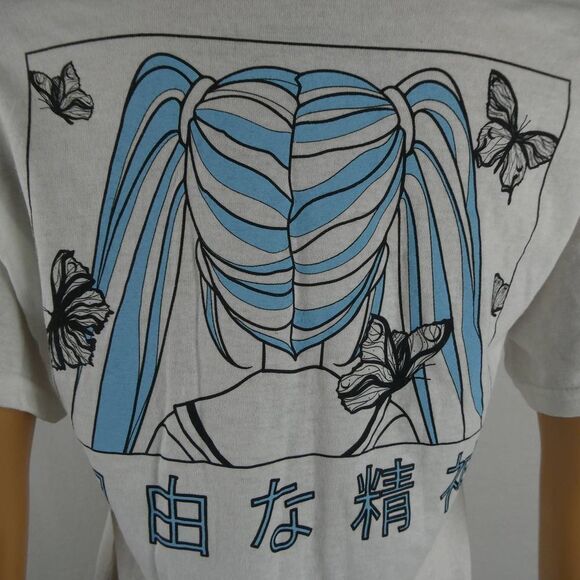 Fifth Sun Anime School Girl Graphic Crop Top T Shirt Tee Sun Moon Sailor Small - Picture 10 of 10